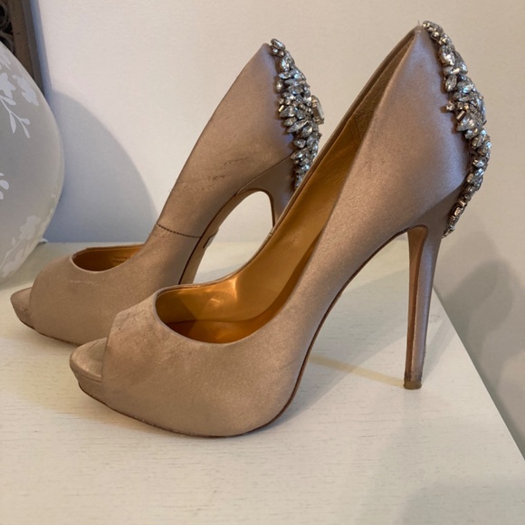 Badgley Mischka jewel back rhinestone heels - Picture 6 of 10